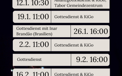 Gottesdienste Januar & Februar 2025