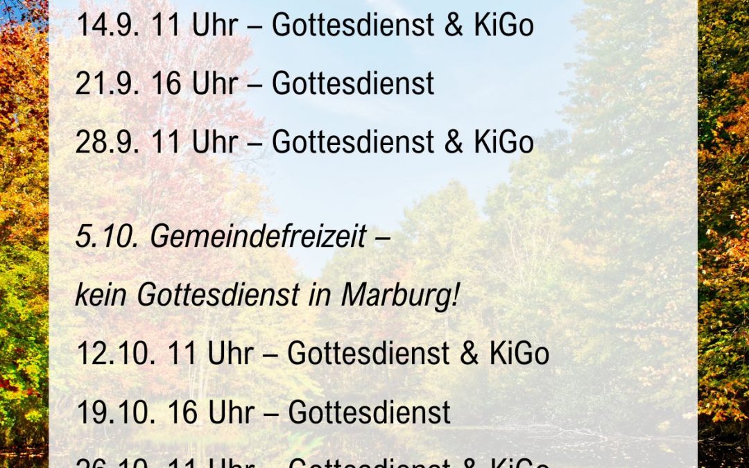 Gottesdienste November & Dezember 2025