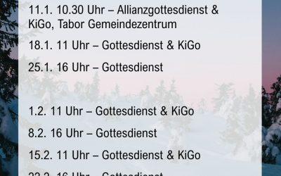 Gottesdienste Januar & Februar 2026