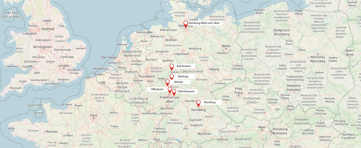 Anskar Karte Deutschland Standorte - wer wir sind